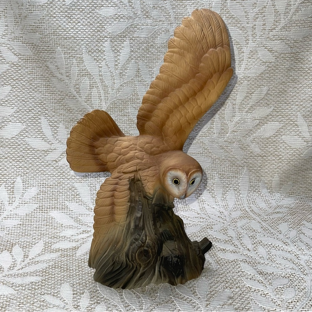 Barn Owl Figurine with Outstretched Wings